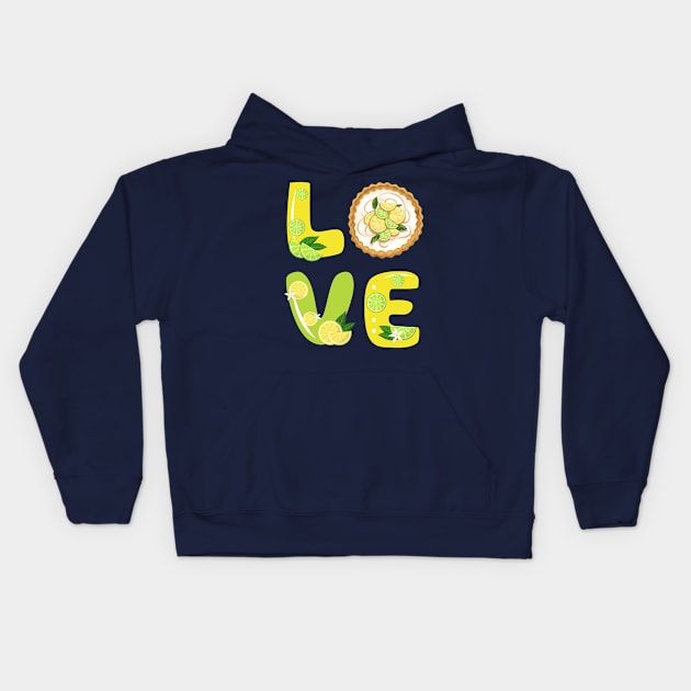 Lemon Pie Sweet - Love Kids Hoodie by JunThara